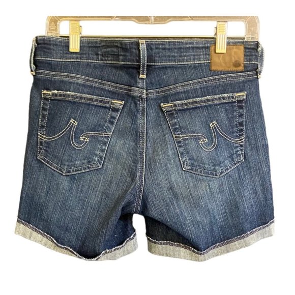 ADRIANO GOLDSCHMEID WOMEN'S THE HAILEY EX-BOYFRIEND ROLL UP DENIM SHORTS SZ 26 - Picture 2 of 7